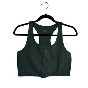 Girlfriend Collective‎ Racerback Sports Bra Dark Green Medium NWT